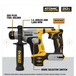 Dewalt ATOMIC 20V MAX Cordless Brushless Ultra-Compact 5/8 in. SDS Plus Hammer Drill (Tool Only)
