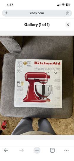 Kitchen Aid Deluxe Series 4.5 Quart Tilt-Head Stand Mixer with Stainless Bowl, Empire Red