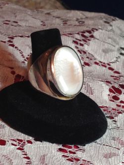 Large Silver Muscle Shell Ring