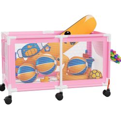 New 280 Gallon 69" Long Mesh Pool Storage Bin (Pink)