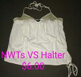 Victoria's Secret, Size XL, White Casual Sexy Summer Beach Halter Top
