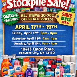 Stockpile Sale/Homemade Jewelry Sale/Garage Sale