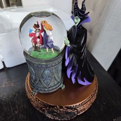 Disney Villains Maleficent Musical Rotating Snow Globe Sleeping Beauty