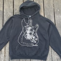 Fender Stratocaster Guitar Hoodie The Rock & Roll Lifestyle Medium