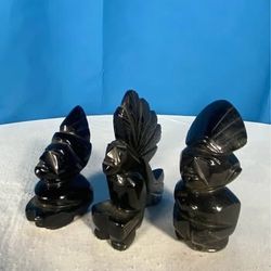 Set of Three South American Stone Carvings