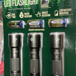 New 3 Pack 600 Lumens Flashlights Members Mark 