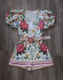 Caroline Constas Floral Romper