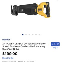 Reciprocating Saw 20v Max Xr Power Detect