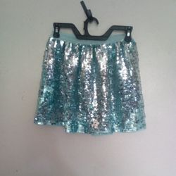 Girls Mermaid Double Sequin Skirt 
