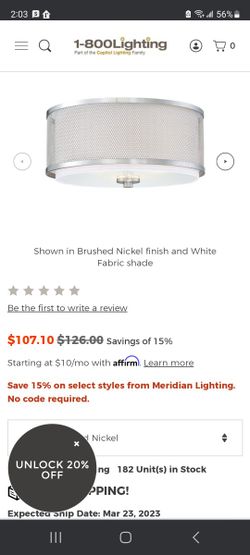 14 Inch 3 Light LED Flush Mount by Meridian Lighting

