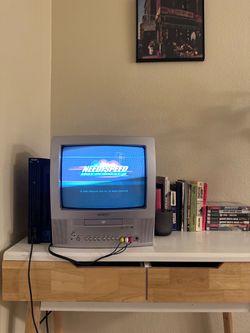 Retro Gaming Setup CRT TV + PS2