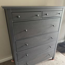 Ikea grey stain 6-drawers dresser 