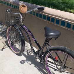 Beautiful Beach Cruiser Purple Bike Tiki Cardiff 