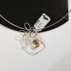 Handmade Wire Art Swarovski Elements Pendant