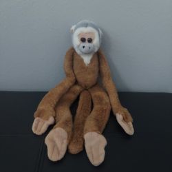 Capuchin Monkey Plush Rally Hanging Long Arms With Velcro