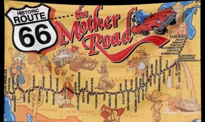 Route 66 The Mother Road Adventure Travel Wall Flag 24"× 35"