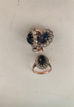 Gold earrings and ring set