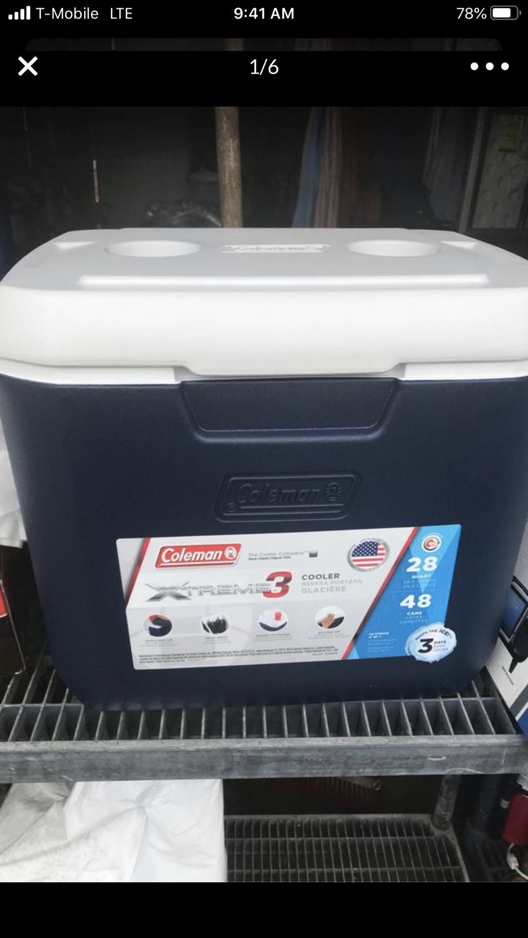 Coleman Xtreme 3 cooler 28 Quart keeep ice for 3 Days
