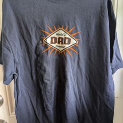 Mens Dark Blue T-Shirt XL 46-48. World's Greatest Dad. 100% Prewashed Cotton.