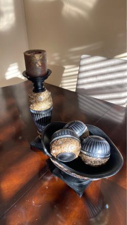 Table decor and candle holder /home decor/home accents