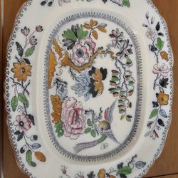 Antique Ashworth Brothers Hanley England Serving Plate