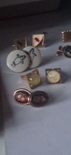 Vintage Cufflinks and Pins Mixed Lot