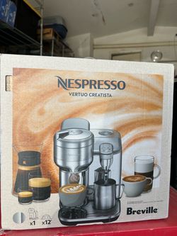 Nespresso Vertuo Creatista Coffee and Espresso Maker by Breville, Brushed Stainless Steel