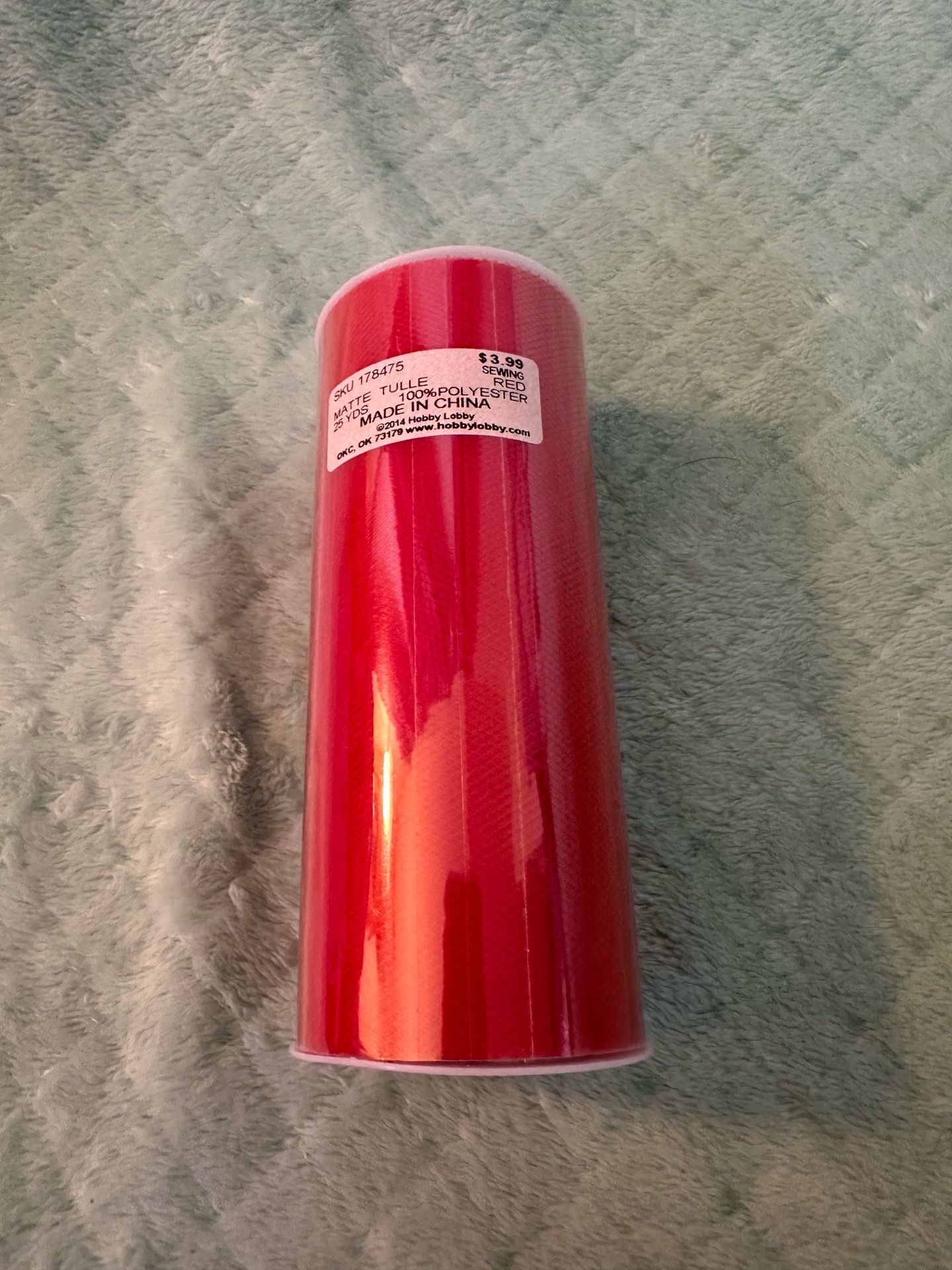 Hobby Lobby Red Matte Tulle 25 Yards