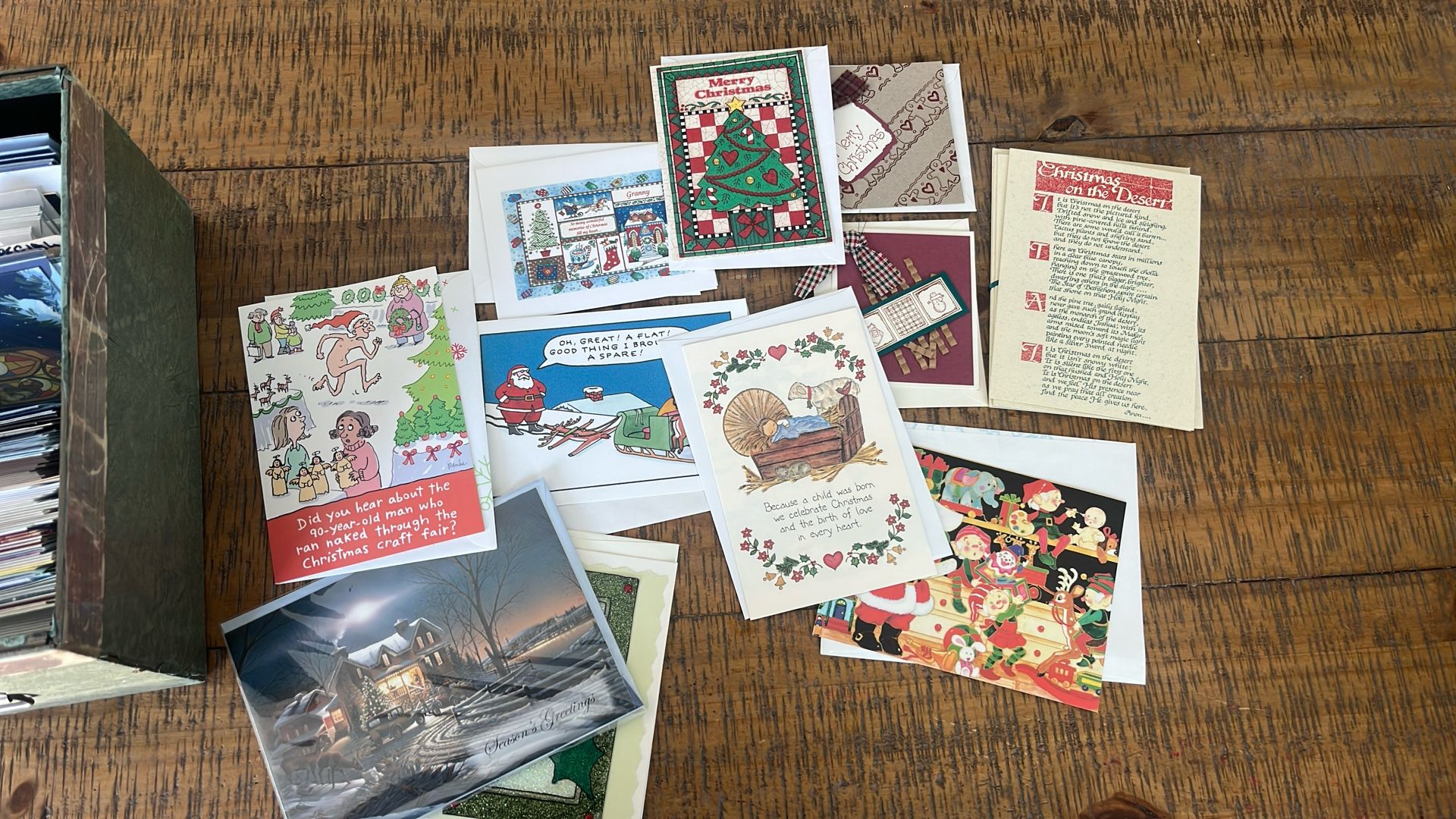 Vintage Christmas Card Lot Of 150
