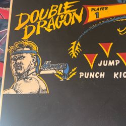 Double Dragon Control Panel Overlay  Arcade Video Game Part 