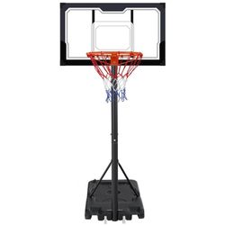 Portable Basketball Hoop Outdoor on Clearance, SEGMART Height Adjustable Swimming Pool Basketball Hoop Goal System with PE Backboard for Kids Youth Ad