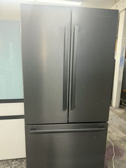 Bosch 3-Door Counter-Depth Refrigerator in stunning black stainless steel. This is a high-end, modern unit that gives you the built-in look without th