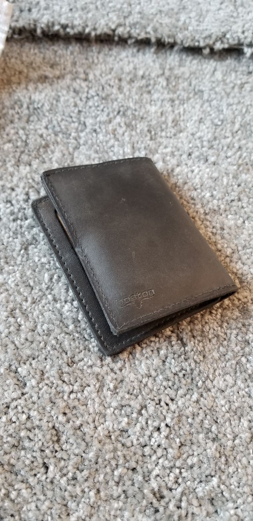 Boston Leather Book Style Badge Case Wallet