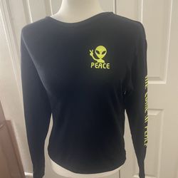 Long Sleeve Alien Print Shirt 