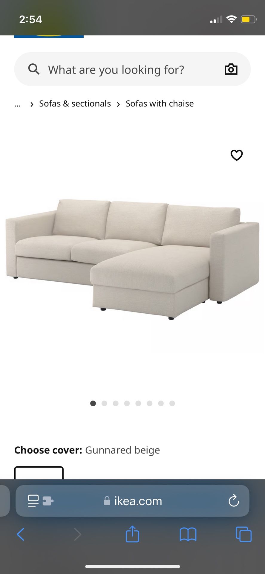 IKEA Finnala Sofa with chaise