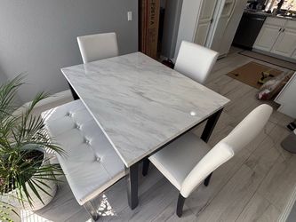 White dining set