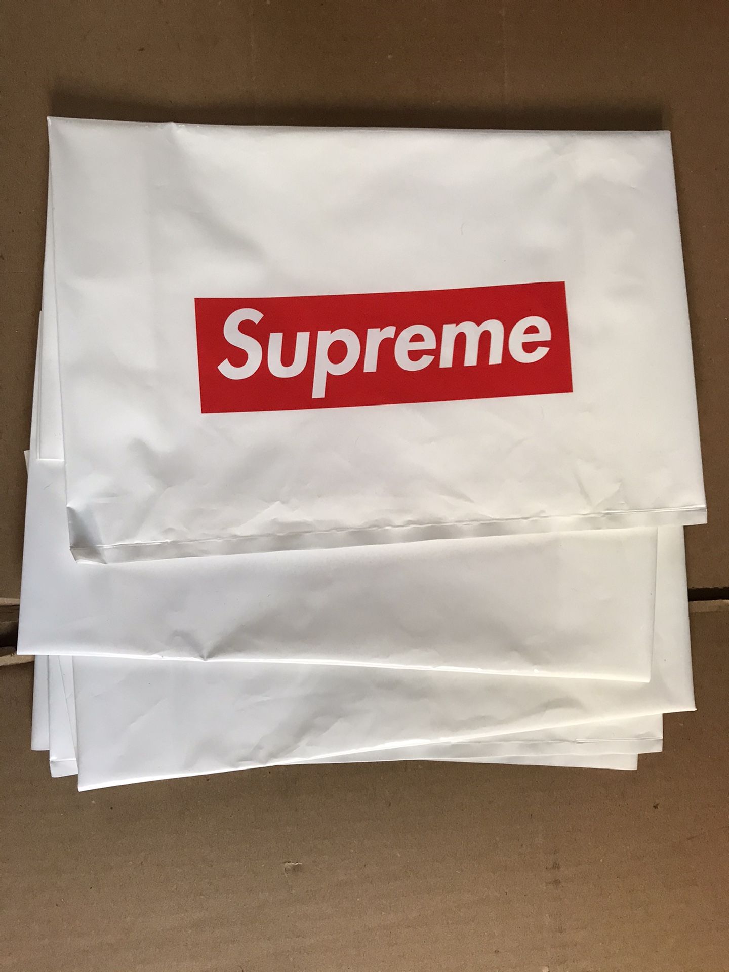Supreme NY plastic tote bags (various sizes)