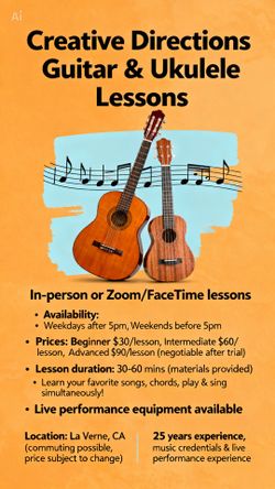 Guitar and ukulele lessons