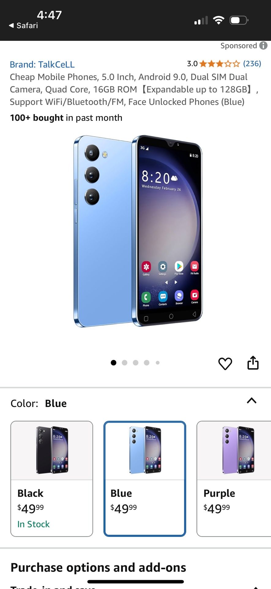 Smart Phone Purple