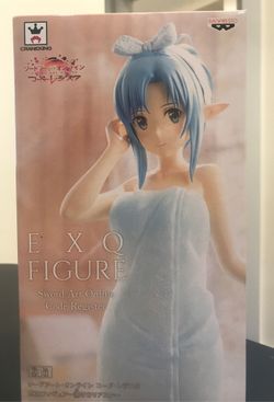 Banpresto EXQ figure sword art online code register Asuna Blue hair shower version from Japan