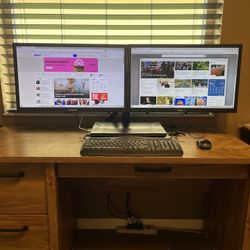 (2) Lenovo Dual Monitor & Stand 24” Monitors