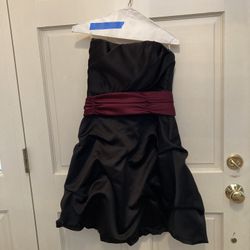 Black & Burgundy Dress