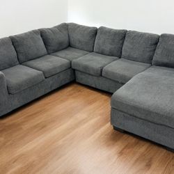 Smoke Grey Sectional Couch… Delivery Available! 