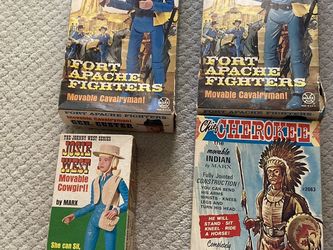 Vintage Johnny West toy collection 1960s 70s action figures dolls g.i. era cowboy military
