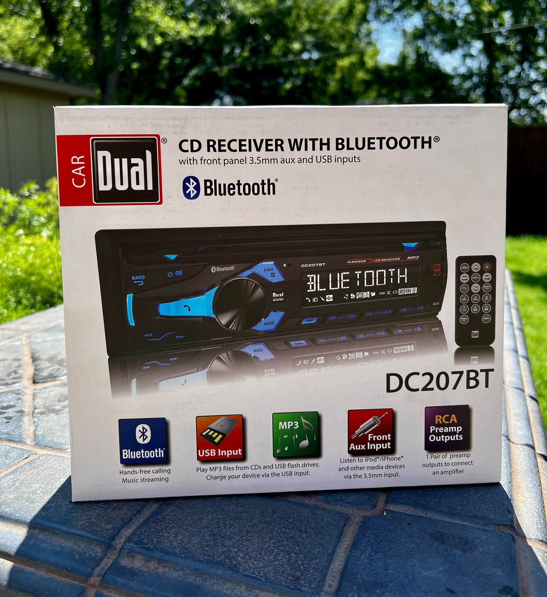Dual Electronics Single Din Car Stereo: CD Player, Bluetooth, Hands Free Calling, High-Power Sound
