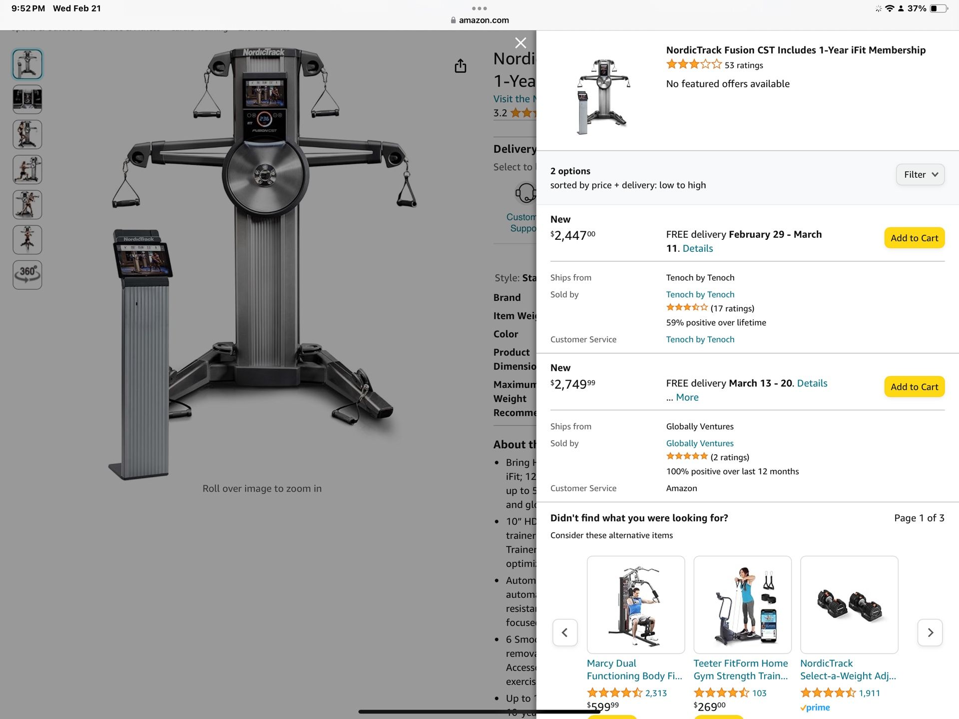 NEW NORDICTRACK I FIT WORKOUT Machine, Did Not Come With The 10i Tablet, But Everything Else.. Retails For $2400-$2700 