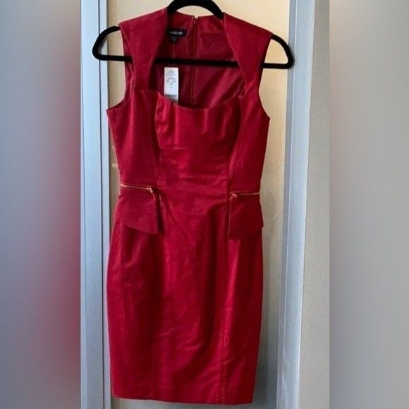 BEBE Peplum Bodycon Sleeveless Dress
