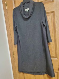 Grey Cowl Neck Dress Medium
