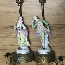 Matching Pair Of Antique Table Lights