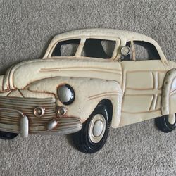 OLD CAR METAL WALL ART